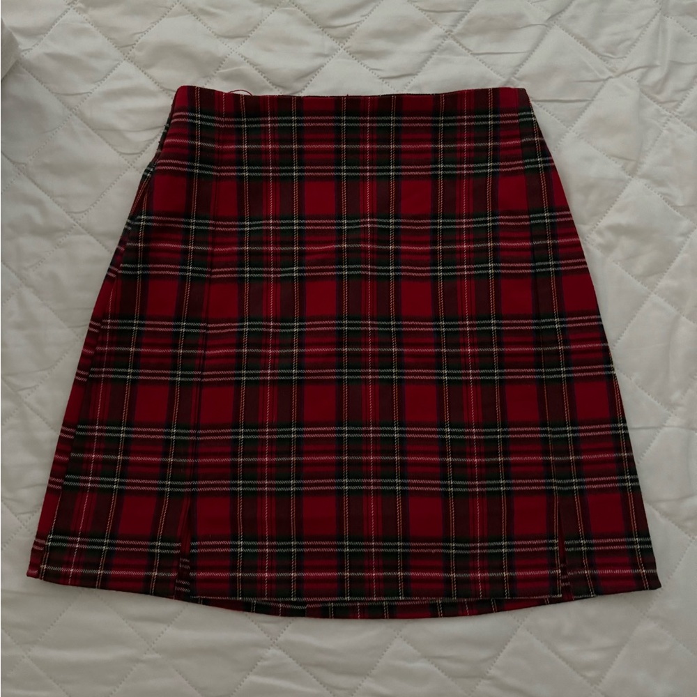 Brandy Melville Cara Skirt Red Plaid